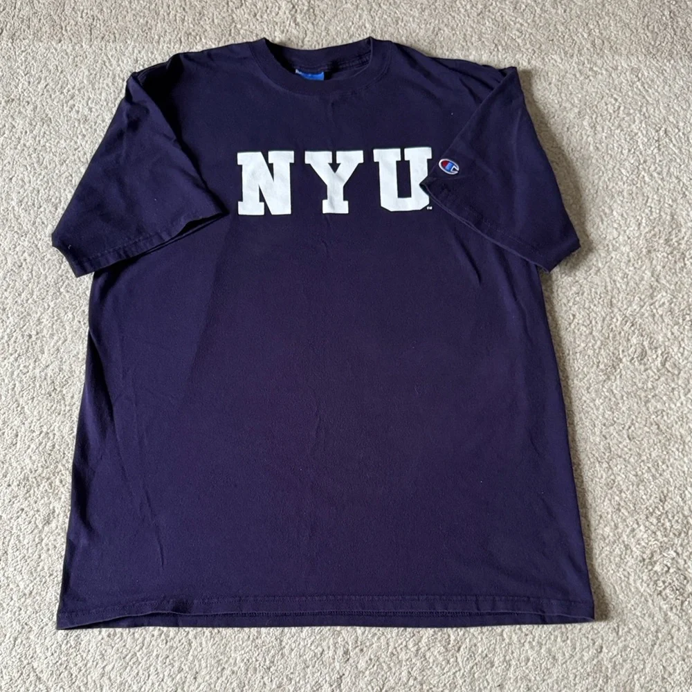 💜 Men’s cotton NYU tee shirt. Size XL. - Picture 2 of 6